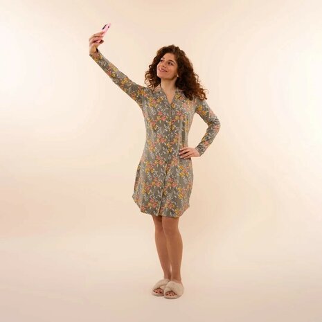 Charlie Choe Dames Nachthemd Faded Green O57103-38 | 32308