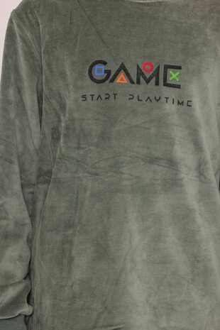 Outfitter Jongens Pyjama Velours Groen 351903 | 32394