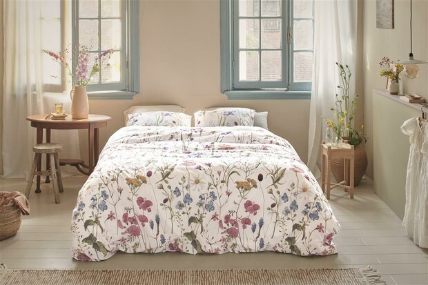 Ariadne At Home Dekbedovertrek Bloom White | 32550