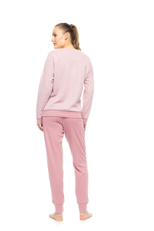 Pink Label Dames Pyjama Zic Zac Rose W1782 | 32536