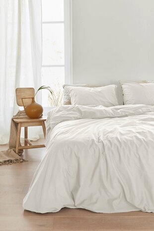 Linolux Dekbedovertrek Washed Cotton White 32385