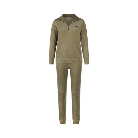 Charlie Choe Dames Velours Huispak Faded Green O57119-38 | 32310