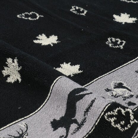 Bunzlau Castle Keukendoek Forest Animals Black 6426 | 32564