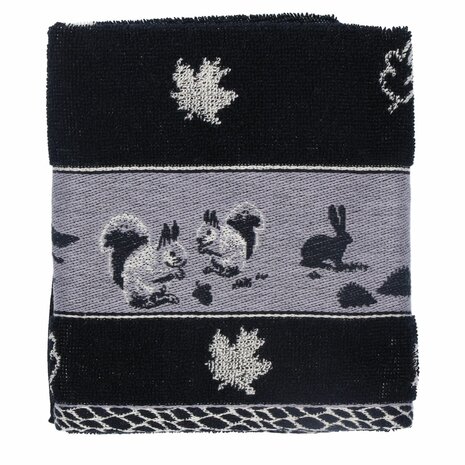 Bunzlau Castle Keukendoek Forest Animals Black 6426 | 32564