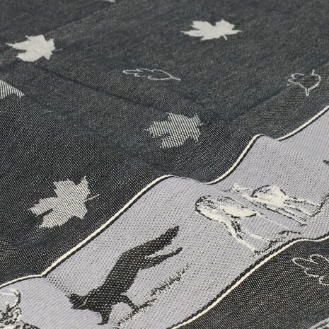 Bunzlau Castle Theedoek Forest Animals Black 6427 | 32564