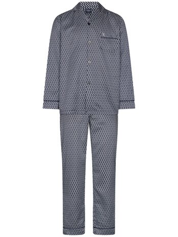 Robson Heren Doorknoop Pyjama Dark Blue 122252-801-1 | 32267