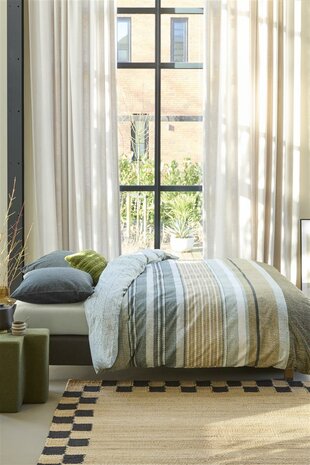 Beddinghouse Dekbedovertrek Lex Grey Green 31892