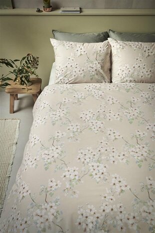 Ariadne At Home Dekbedovertrek Bloomimg Flowers Sand 31886