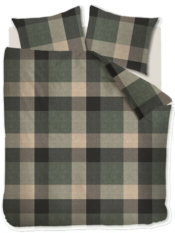 Beddinghouse Flanel Dekbedovertrek Dario Green 32379
