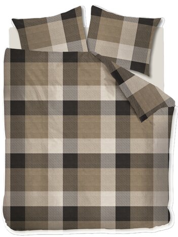 Beddinghouse Flanel Dekbedovertrek Dario Taupe 32378