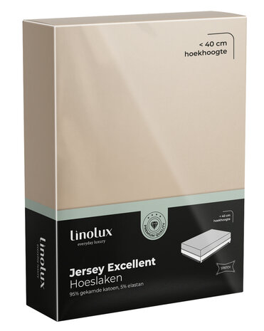 Linolux Jersey Excellent Hoeslaken Almond BLLNX33-720 | 32765