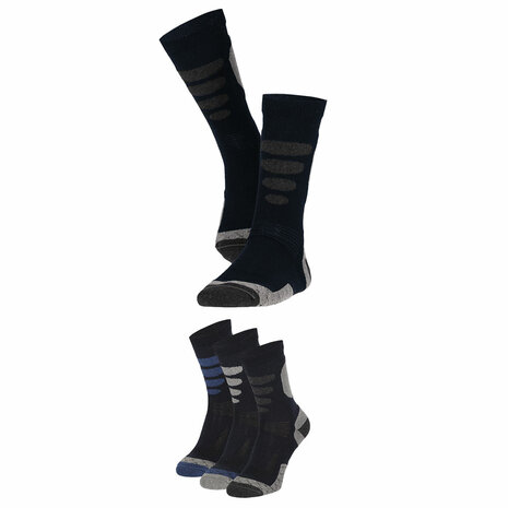 Apollo Heren Wandel Sokken 3-Pack Donkerblauw 122434000 | 32709