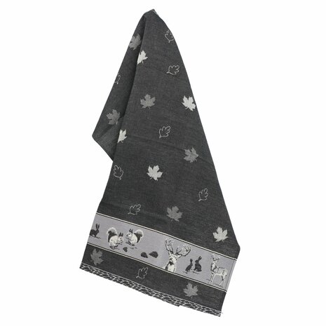 Bunzlau Castle Theedoek Forest Animals Black 6427 | 32564