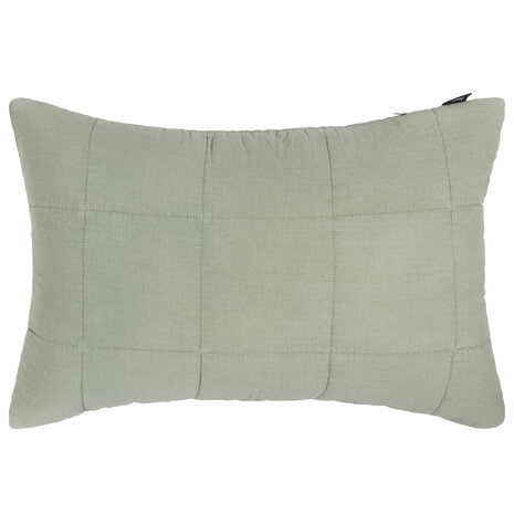 Linolux Kussenhoes Stonewashed Blocks Mineral Green SPREIKHS STONMN | 32225