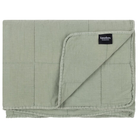 Linolux Sprei Stonewashed Blocks Mineral Green LNX SPREI STONMN | 32222