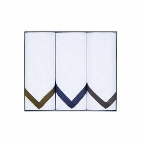 Heren Zakdoeken Ulli 3-Pack Wit 31992