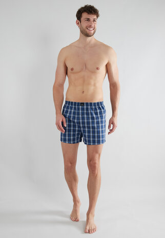 G&ouml;tzburg Heren Woven Boxer 2-Pack Blauw 742597-5100-624 | 32009