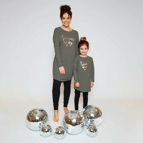 Charlie Choe Meisjes Big Shirt Set Black Q53007-41 | 30606