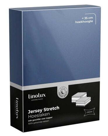 Linolux Jersey Stretch Hoeslaken Denim BLLNX15-277DEN | 17481