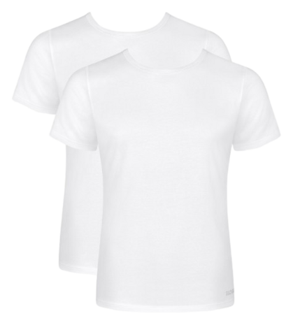 Sloggi Men Go ABC 2.0 Shirt O-Neck 2-Pack White 10217962-003 | 30037