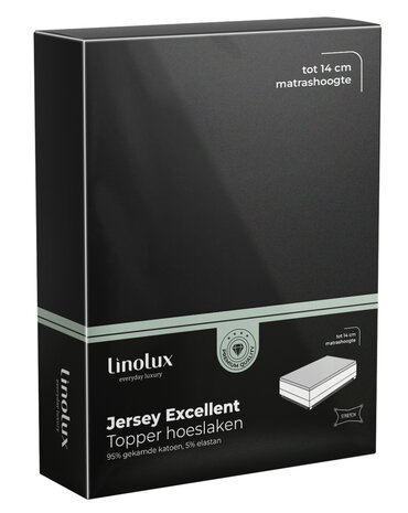 Linolux Jersey Excellent Topper Hoeslaken Black BLLNX33THL | 28923