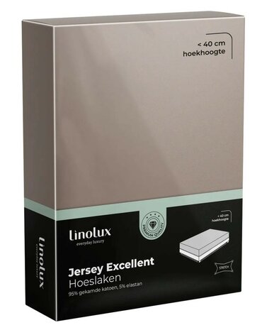 Linolux Jersey Excellent Hoeslaken Taupe BLLNX33 | 28920