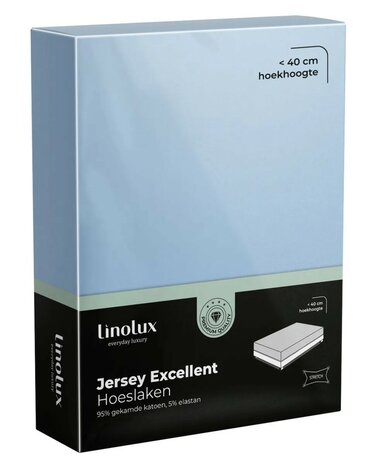 Linolux Jersey Excellent Hoeslaken Light Blue BLLNX33 | 26014