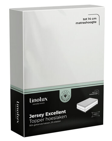 Linolux Jersey Excellent Topper Hoeslaken Offwhite BLLNX33THL | 25164