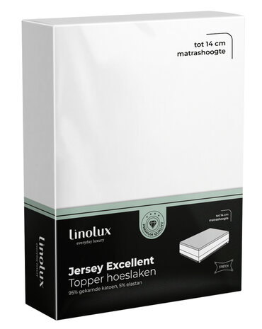 Linolux Jersey Excellent Topper Hoeslaken Wit BLLNX33THL | 25163