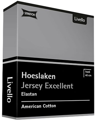 Linolux Jersey Excellent Hoeslaken Light Grey BLLIV33 | 25158