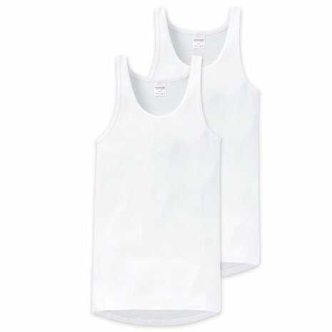 Schiesser Men Original Classics Feinripp Singlet 0/0 2-Pack Wit 005121 | 10416