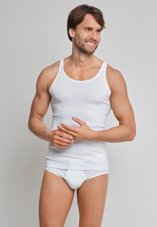Schiesser Men Original Classics Feinripp Singlet 0/0 2-Pack Wit 005121 | 10416