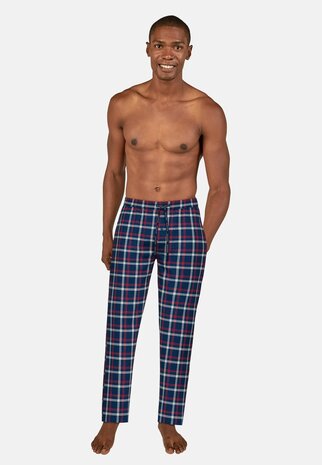 Tom Tailor Heren Woven Broek Blue Red 71414-5100-434 | 32823