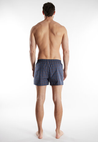 Tom Tailor Heren Woven Boxer 2-Pack Blauw Ruit 75282-524 | 32831