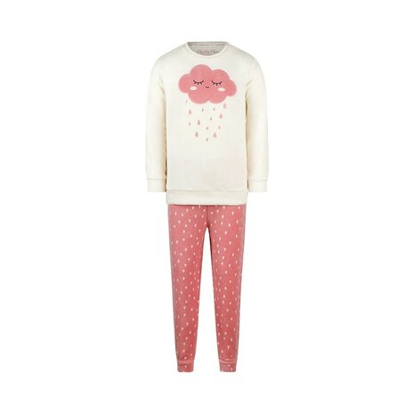 Charlie Choe Meisjes Velours Pyjama Offwhite O57010-41 | 32316