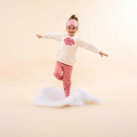 Charlie Choe Meisjes Velours Pyjama Offwhite O57010-41 | 32316