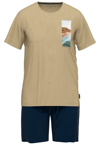 Tom Tailor Heren Shortama Zand 71436-4012-521 | 32787