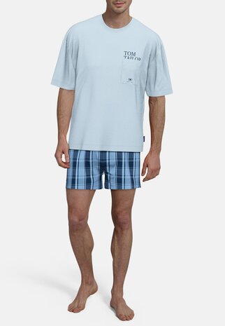 Tom Tailor Heren Shortama Light Blue 71455-4012-640 | 32788