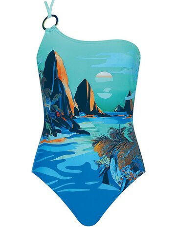 Sunflair Off-Shoulder Badpak Turquoise 72043-23 | 33021