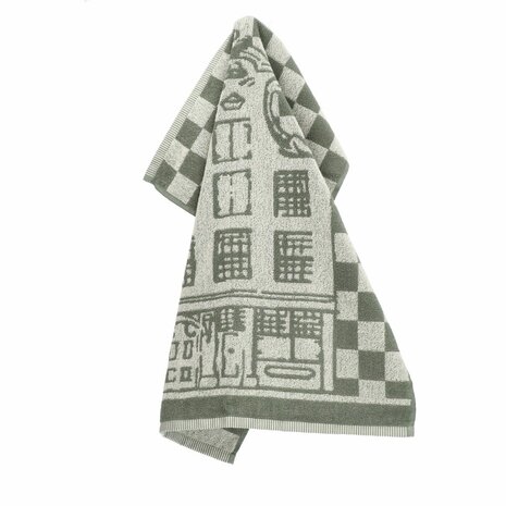 Bunzlau Castle Keukendoek Canal Houses Dark Green 6385-G | 32893
