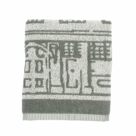 Bunzlau Castle Keukendoek Canal Houses Dark Green 6385-G | 32893