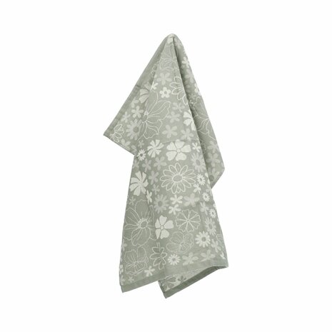 Bunzlau Castle Theedoek Flowerbed Dark Green 6378-G | 32894