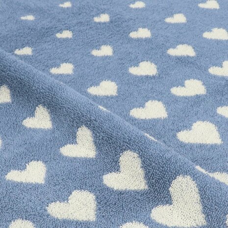 Bunzlau Castle Keukendoek Hearts Grey Blue 5447 | 33107