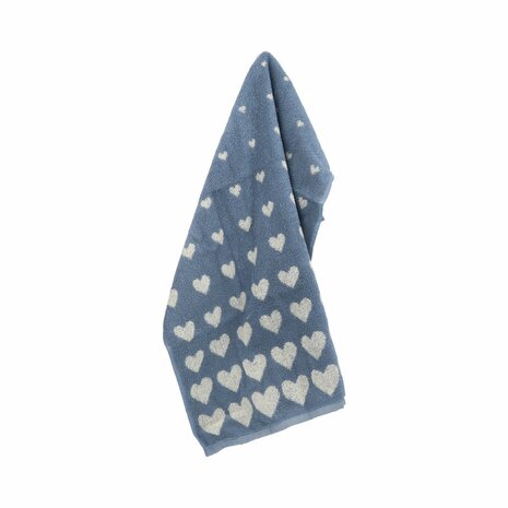 Bunzlau Castle Keukendoek Hearts Grey Blue 5447 | 33107