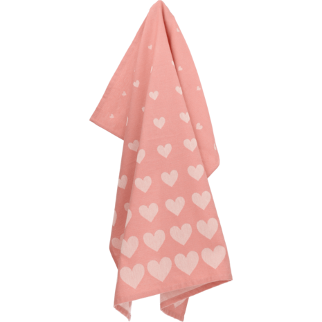 Bunzlau Castle Theedoek Hearts Pink 5448 | 33108