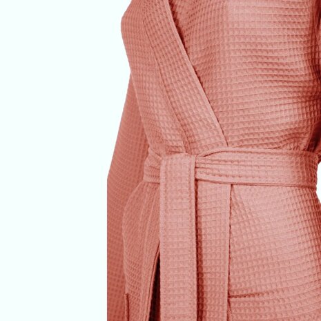 Linolux Badjas Waffle Pique Old Rose BJ099 | 33026