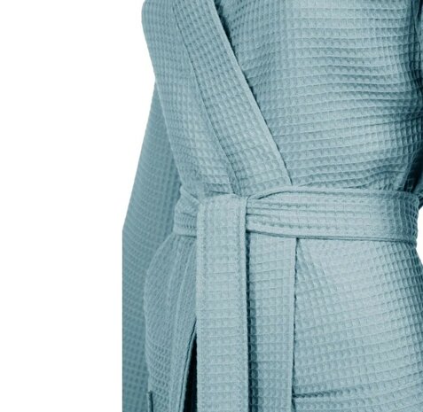 Linolux Badjas Waffle Pique Mineral Blue BJ099 | 33027