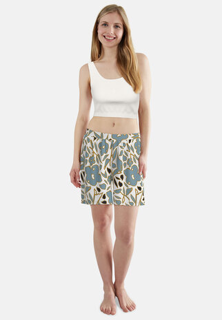 Tom Tailor Dames Short Allover Print White 64201-6085-125 | 33381