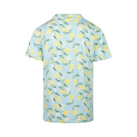 Charlie Choe Dames Ruffle Shirt Light Blue N59117-38 | 33332