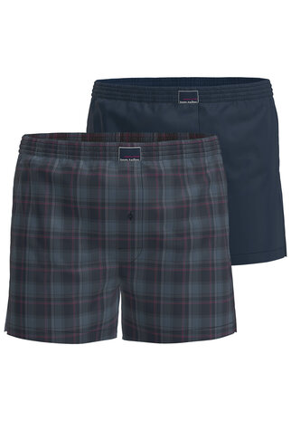 Tom Tailor Heren Pure Cotton Boxer 2-Pack Dark Blue 75293-5100-634 | 33596